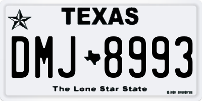TX license plate DMJ8993