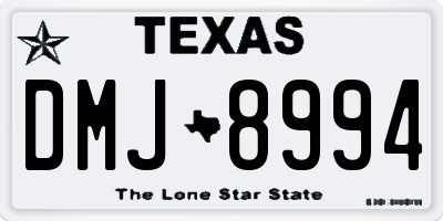 TX license plate DMJ8994