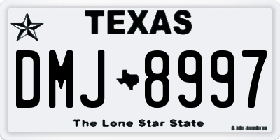 TX license plate DMJ8997