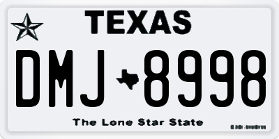 TX license plate DMJ8998
