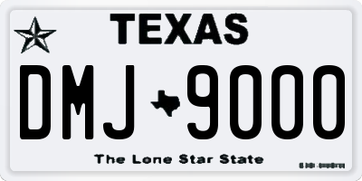 TX license plate DMJ9000