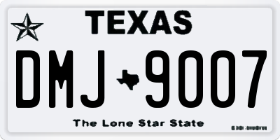 TX license plate DMJ9007