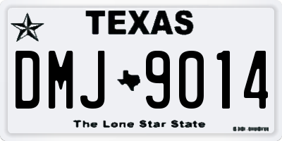 TX license plate DMJ9014