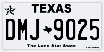 TX license plate DMJ9025
