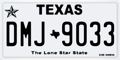 TX license plate DMJ9033