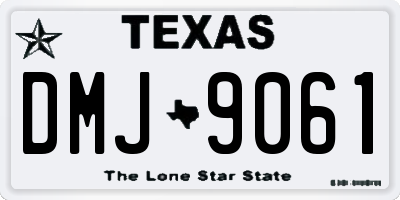 TX license plate DMJ9061