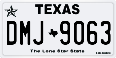 TX license plate DMJ9063