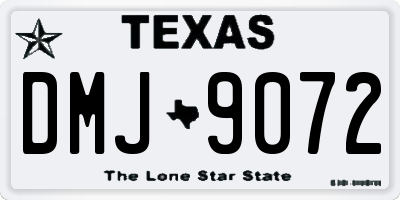 TX license plate DMJ9072