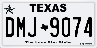 TX license plate DMJ9074