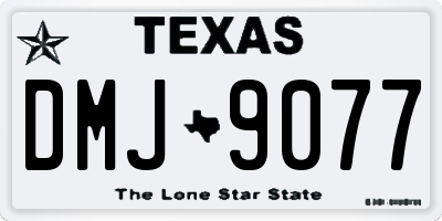 TX license plate DMJ9077