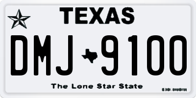 TX license plate DMJ9100