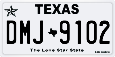 TX license plate DMJ9102