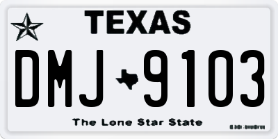 TX license plate DMJ9103
