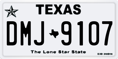 TX license plate DMJ9107