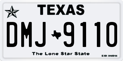 TX license plate DMJ9110