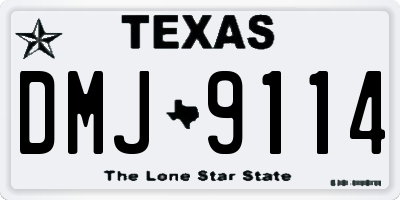 TX license plate DMJ9114