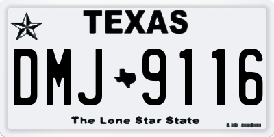 TX license plate DMJ9116
