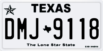 TX license plate DMJ9118