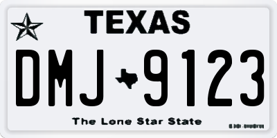 TX license plate DMJ9123