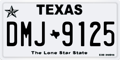 TX license plate DMJ9125