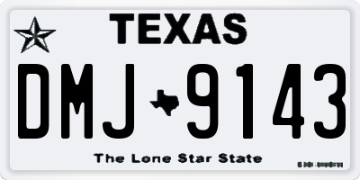TX license plate DMJ9143