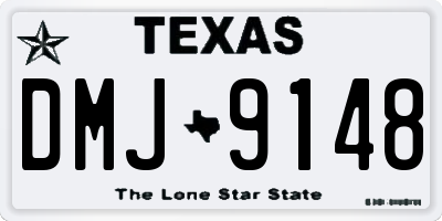 TX license plate DMJ9148