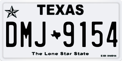 TX license plate DMJ9154