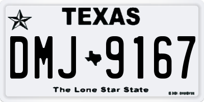 TX license plate DMJ9167