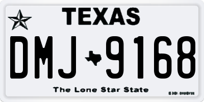 TX license plate DMJ9168
