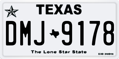 TX license plate DMJ9178