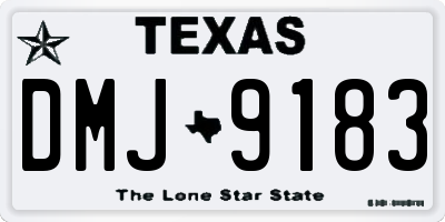 TX license plate DMJ9183