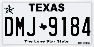 TX license plate DMJ9184