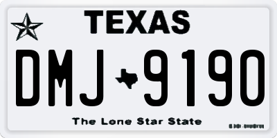 TX license plate DMJ9190