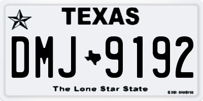 TX license plate DMJ9192