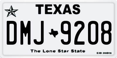 TX license plate DMJ9208
