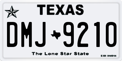 TX license plate DMJ9210