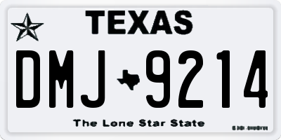TX license plate DMJ9214