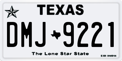 TX license plate DMJ9221