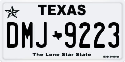TX license plate DMJ9223
