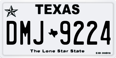 TX license plate DMJ9224