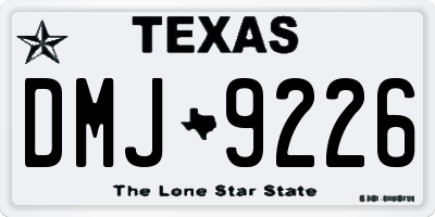 TX license plate DMJ9226