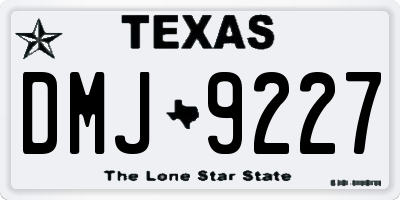 TX license plate DMJ9227
