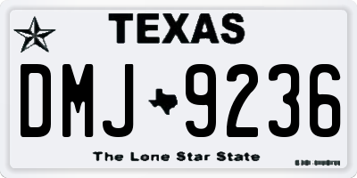 TX license plate DMJ9236