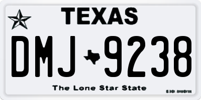 TX license plate DMJ9238