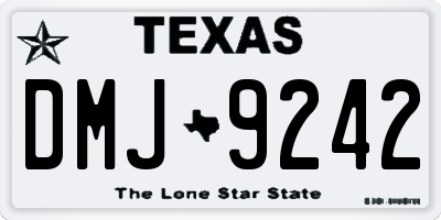 TX license plate DMJ9242