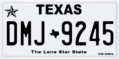 TX license plate DMJ9245
