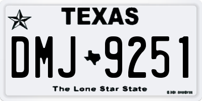 TX license plate DMJ9251