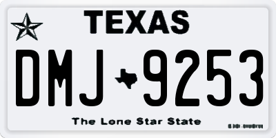 TX license plate DMJ9253