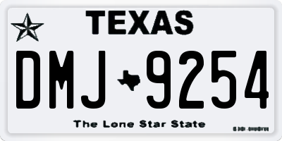 TX license plate DMJ9254