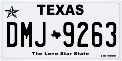 TX license plate DMJ9263